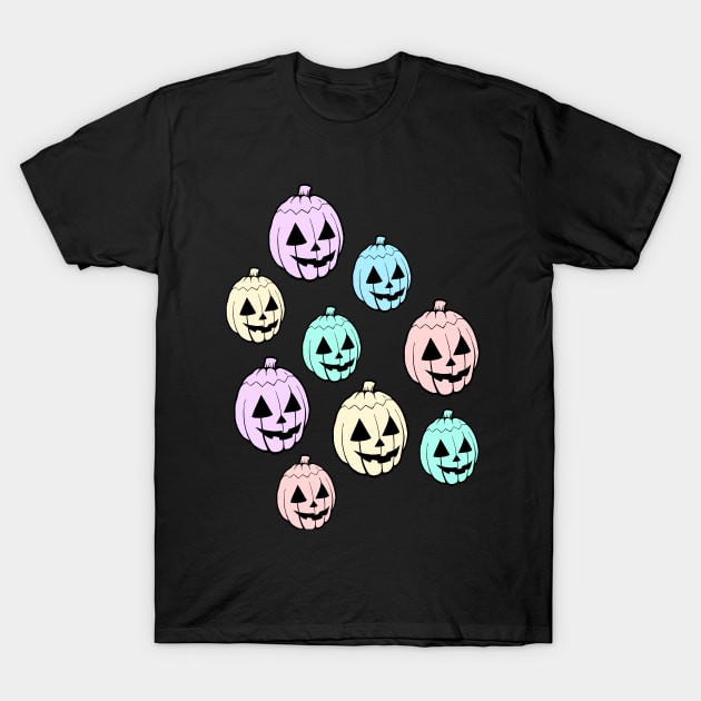 Pastel Pumpkins T-Shirt by MaterialGods